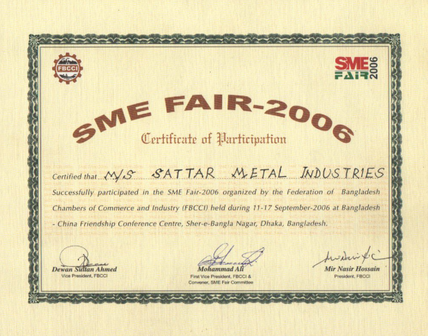 Certificate · September 2006